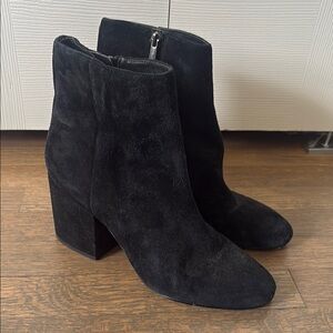 Sam Edelman Black Ankle Booties with Chunky Heel